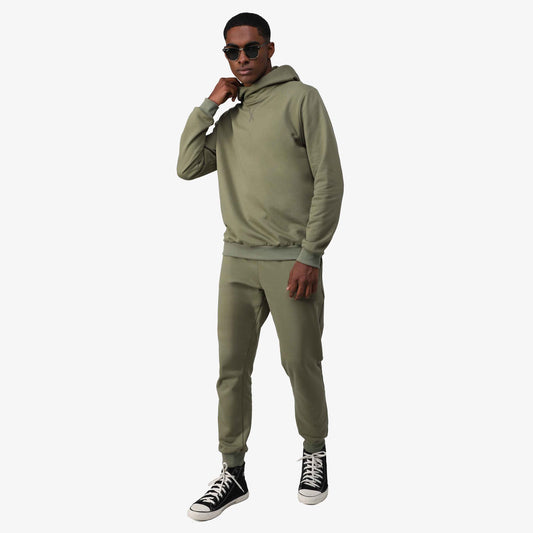 Blusão Tech Impermeável Moletom Flanelado Capuz Transpasse Masculino - Verde Militar