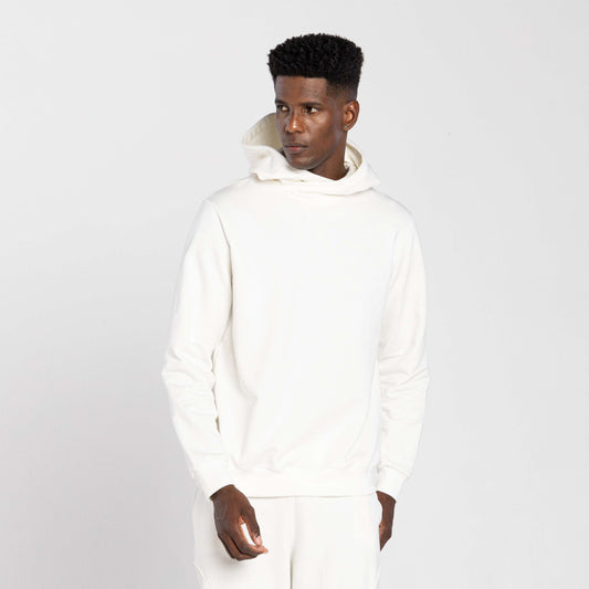 Blusão Tech Impermeável Moletom Flanelado Capuz Transpasse Masculino - Off White