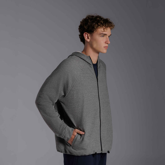 Jaqueta Moletom Tech NoLiquid Regulável Masculina - Mescla Escuro