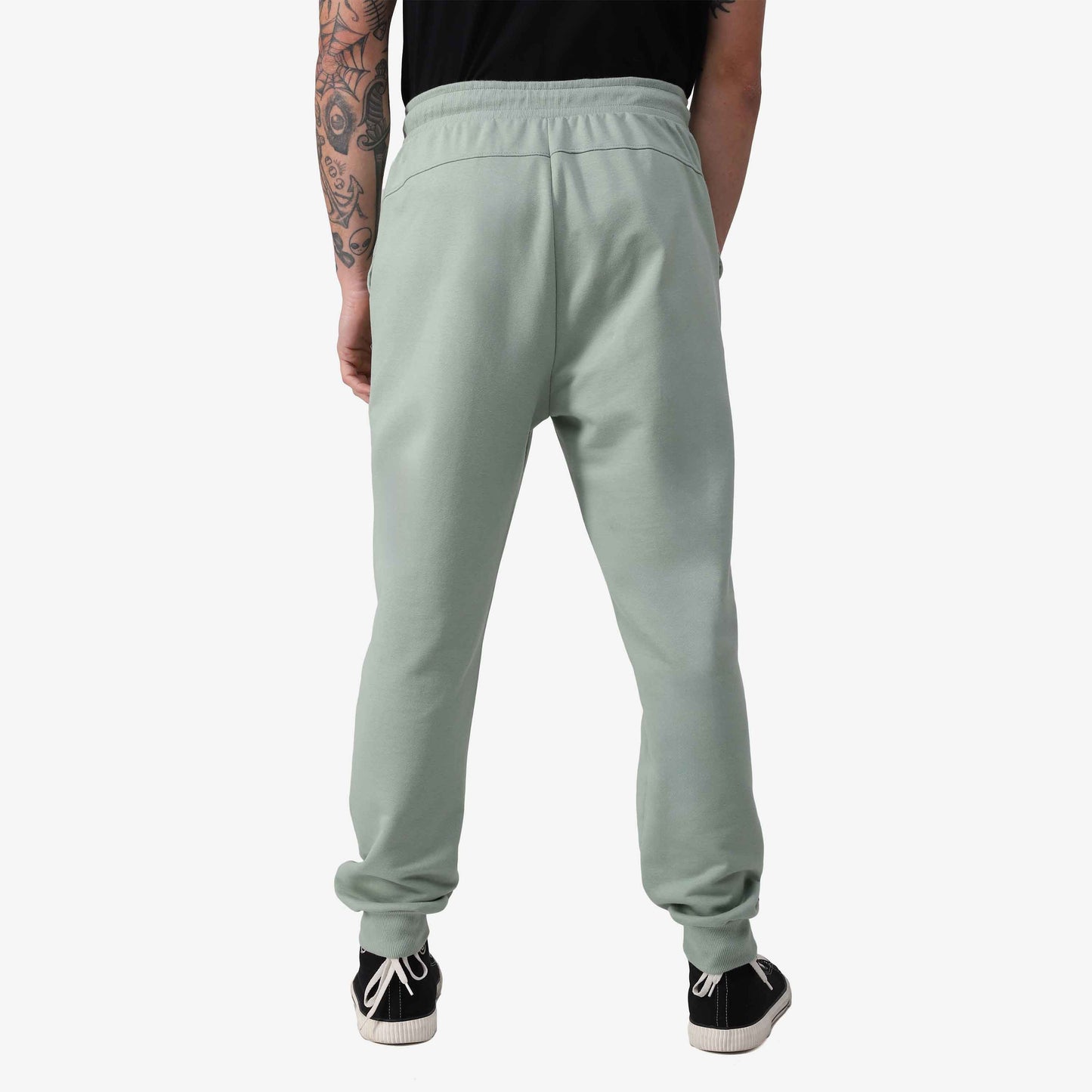 Calça Recortes Tech Impermeável Moletom Masculina - Verde Pistache