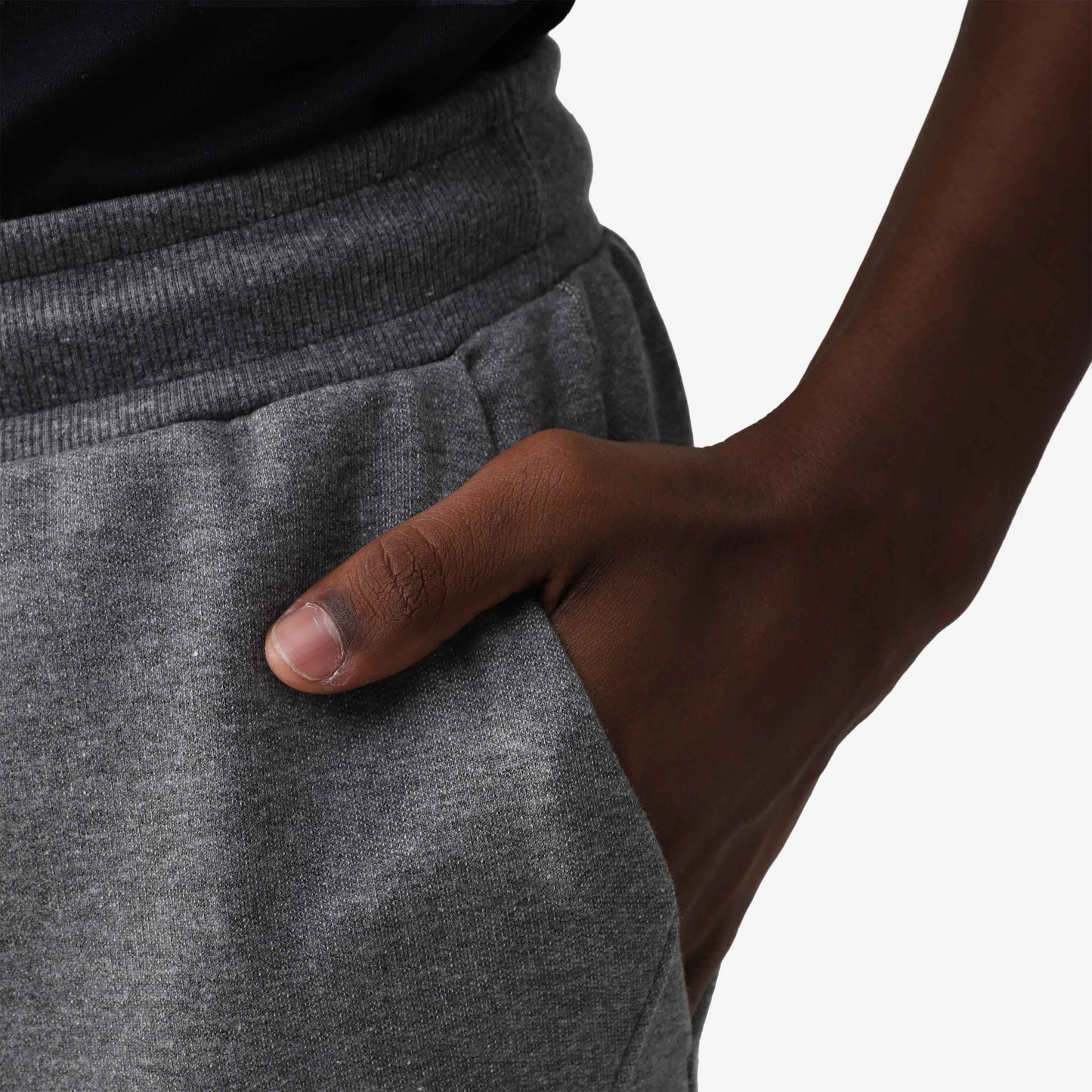 Calça Recortes Tech Impermeável Moletom Masculina - Mescla Escuro