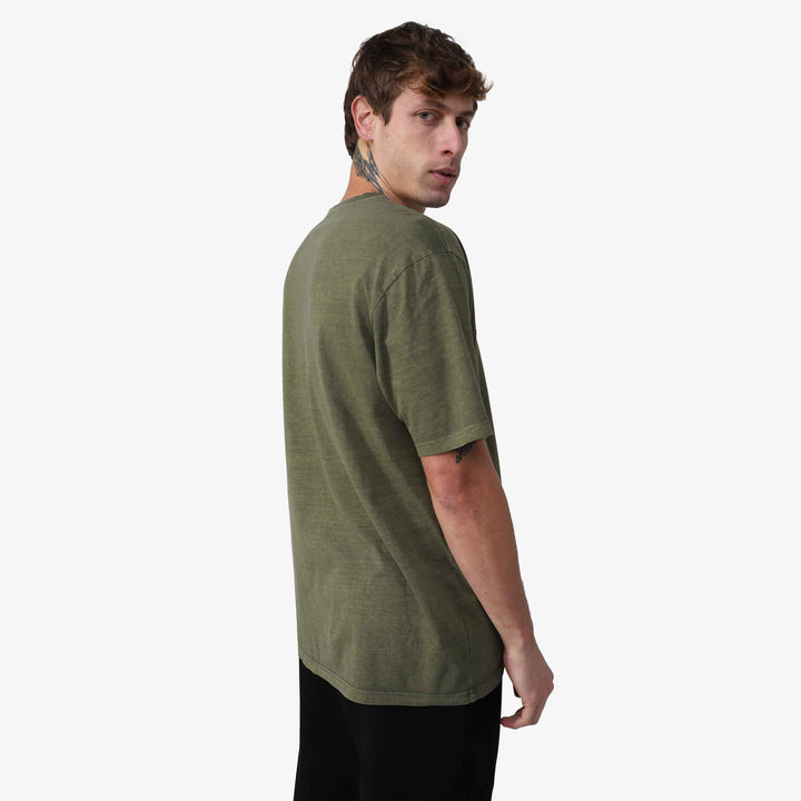 T-Shirt Stone Oversized Masculina - Verde Militar