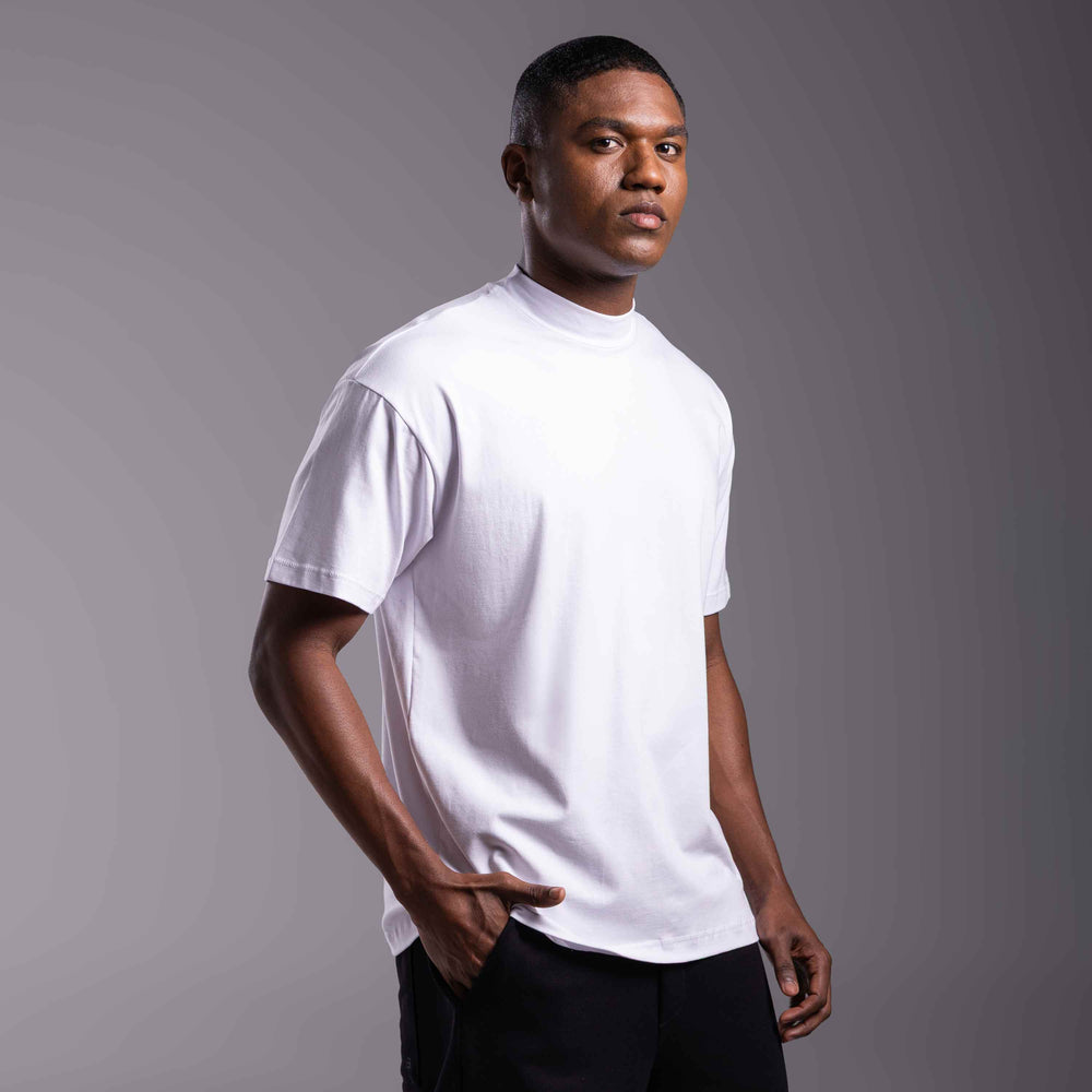 Tech T-Shirt Comfort Anti Odor Gola Alta Masculina - Branco