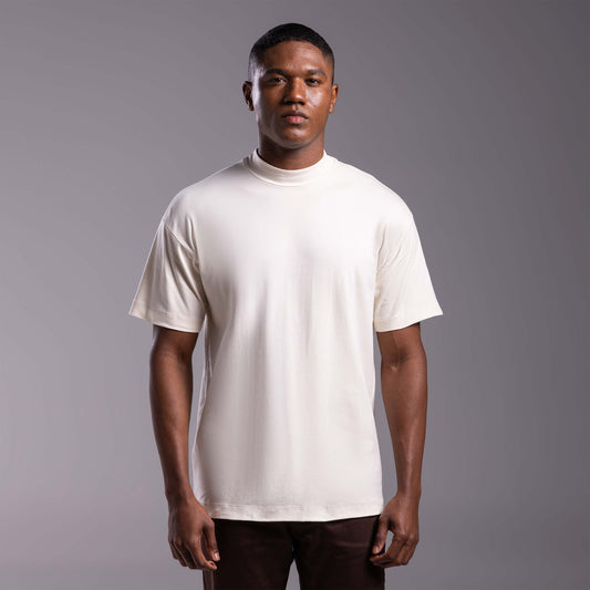 Tech T-Shirt Comfort Anti Odor Gola Alta Masculina - Off Vanilla