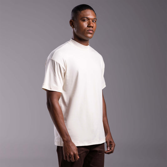 Tech T-Shirt Comfort Anti Odor Gola Alta Masculina - Off Vanilla