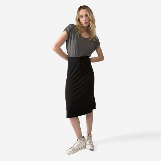 Blusa Detalhe Manga Viscose Feminina - Mescla Escuro