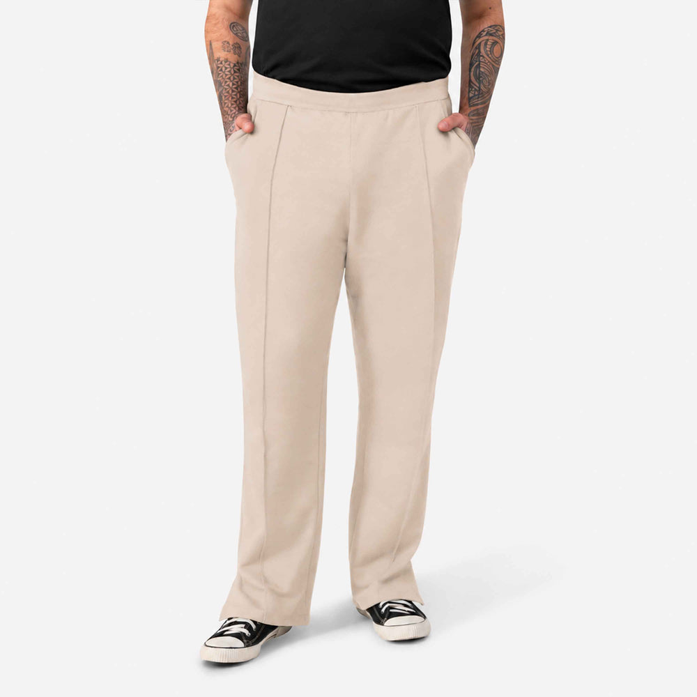 Calça Friso Tech NoLiquid Moletom Flanelado Plus Masculina - Bege Aveia