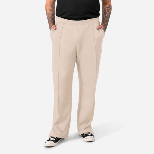 Calça Friso Tech NoLiquid Moletom Flanelado Plus Masculina - Bege Aveia