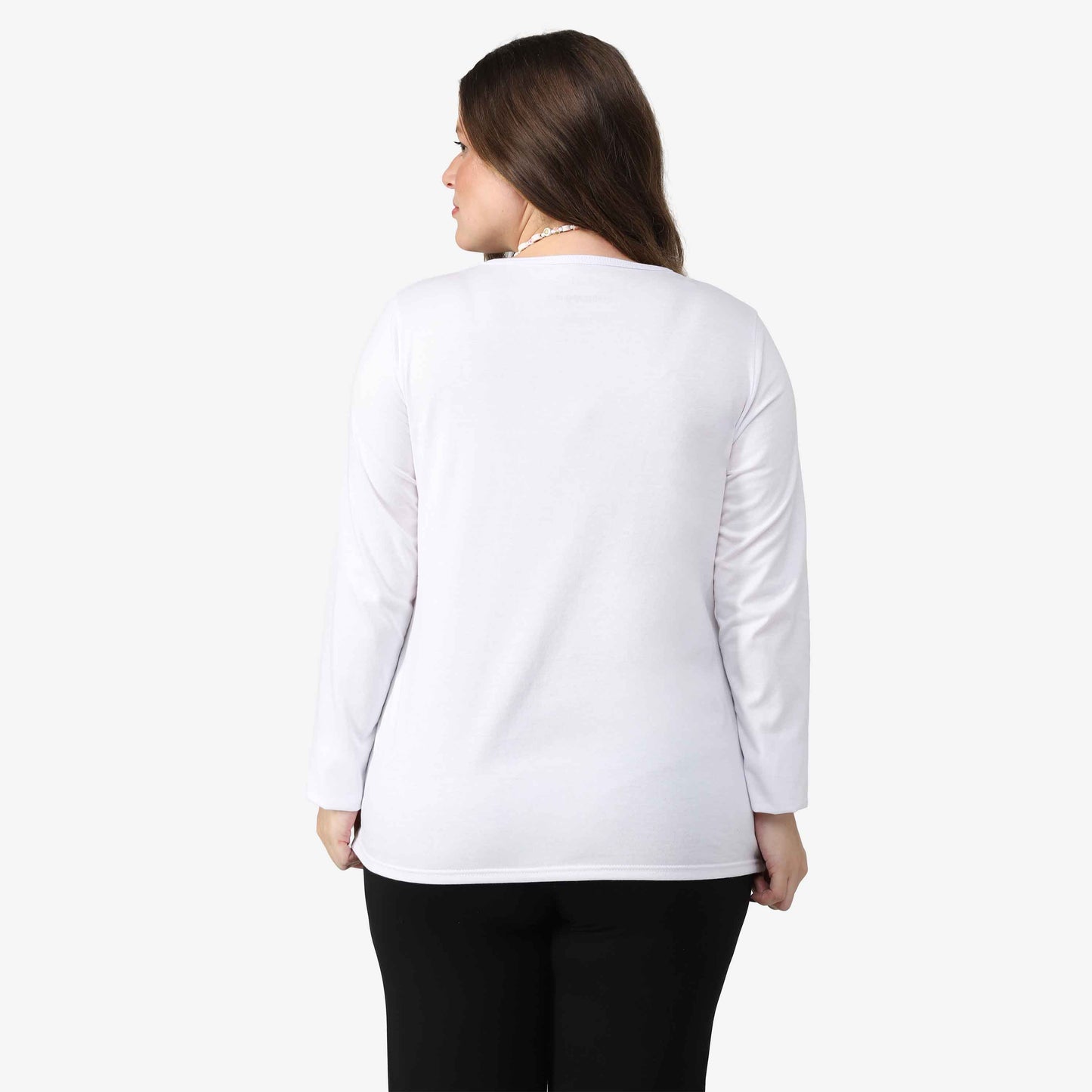 Tech T-Shirt Anti Odor Slim Manga Longa Plus Feminina - Branco