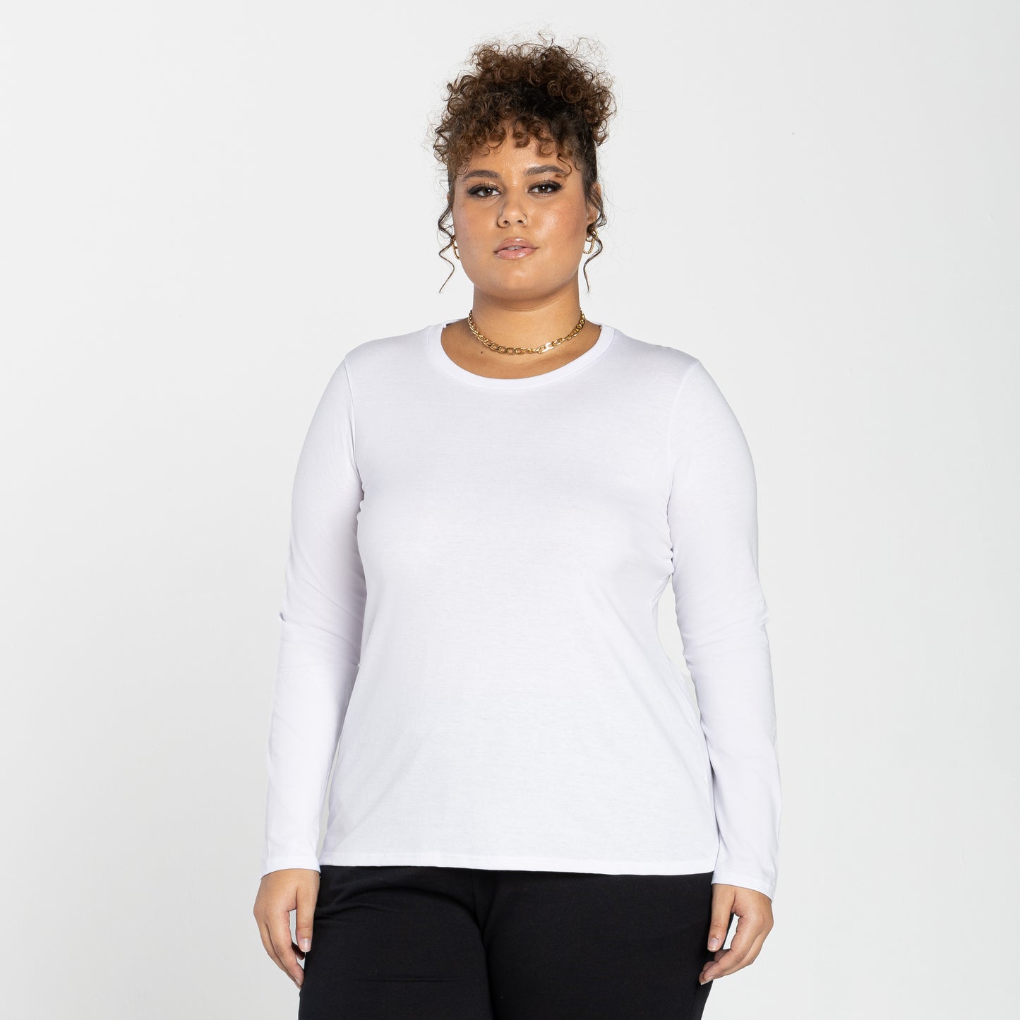 Tech T-Shirt UV Manga Longa Plus Feminina - Branco