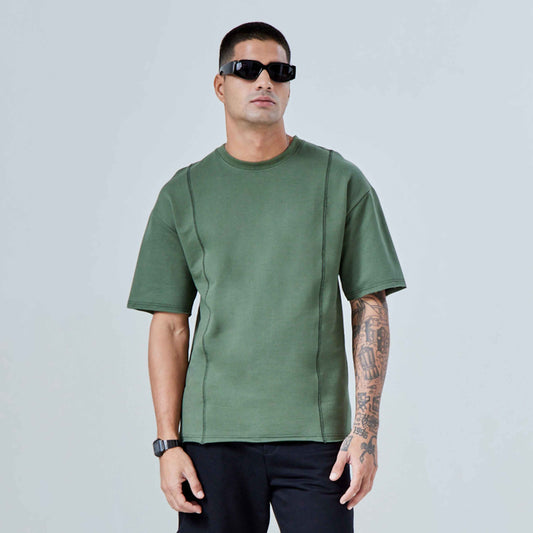 Tech T-Shirt Impermeável Moletom Masculina - Verde Figo