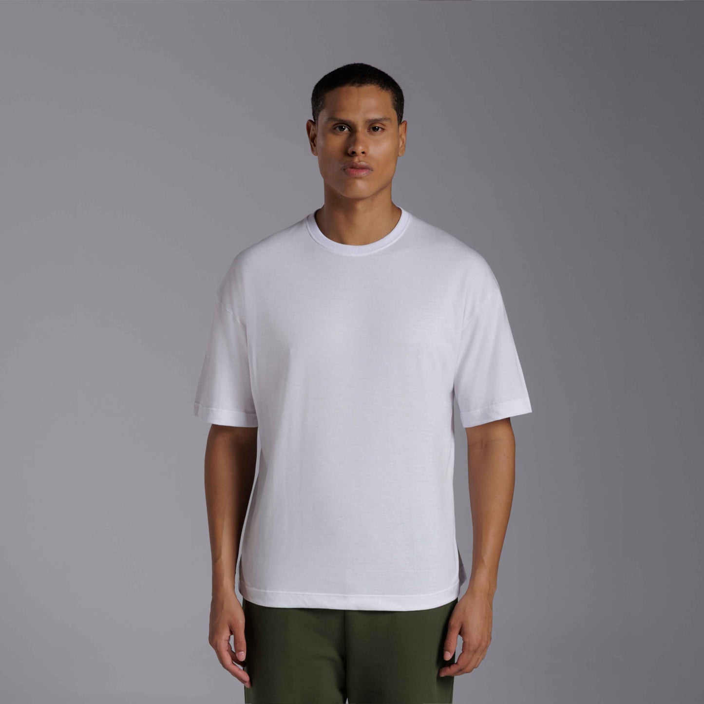 Tech T-Shirt Air Oversized Recorte Masculina - Branco