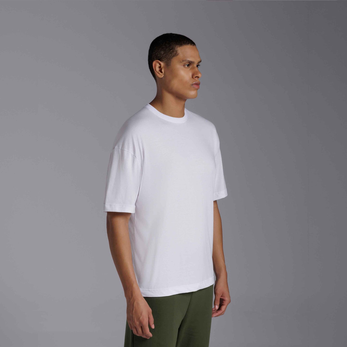 Tech T-Shirt Air Oversized Recorte Masculina - Branco