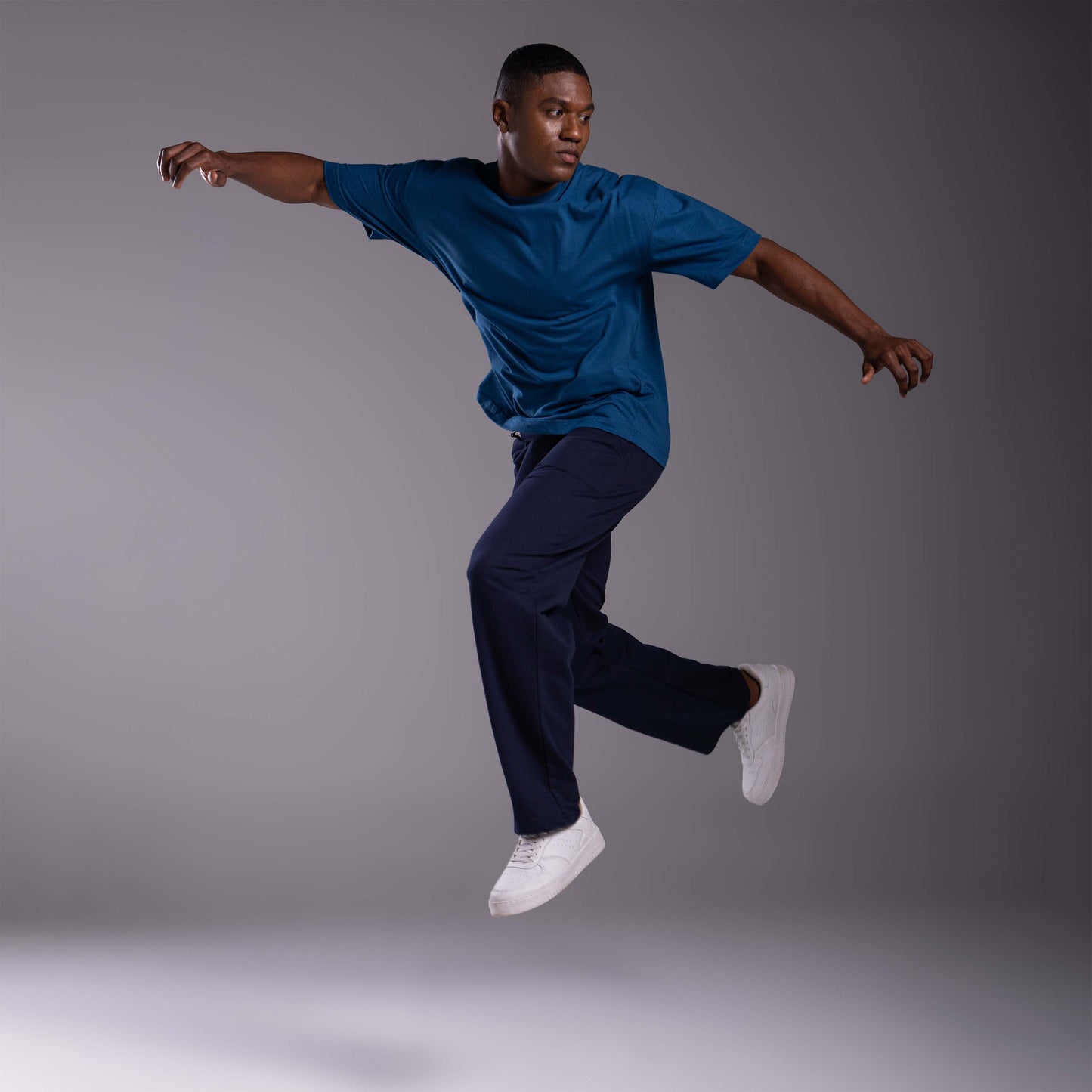 Tech T-Shirt Air Oversized Recorte Masculina - Azul Mediterrâneo