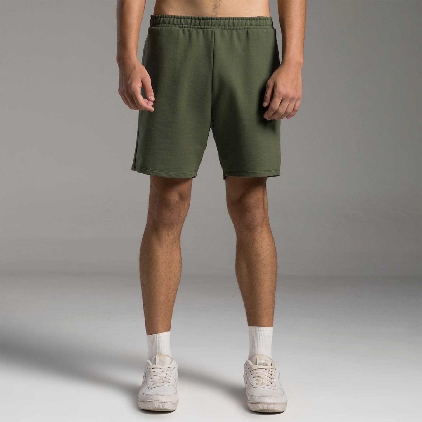 Bermuda Moletom Tech Impermeável Zíper Masculina - Verde Figo