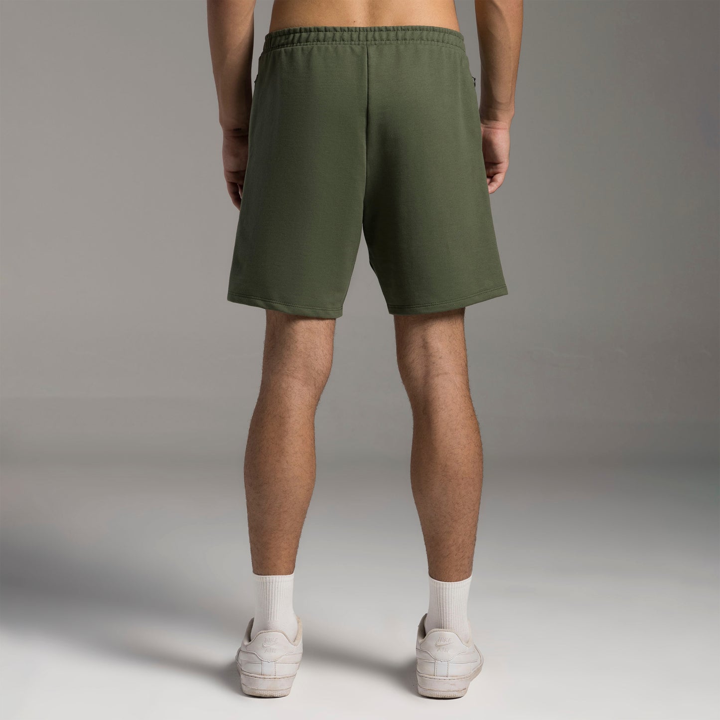 Bermuda Moletom Tech Impermeável Zíper Masculina - Verde Figo