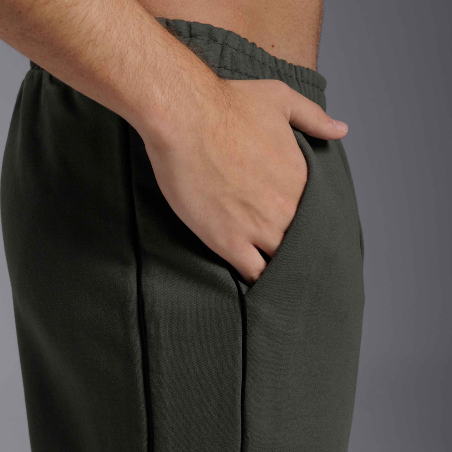 Calça Reta Moletom Tech NoLiquid Contraste - Verde Figo