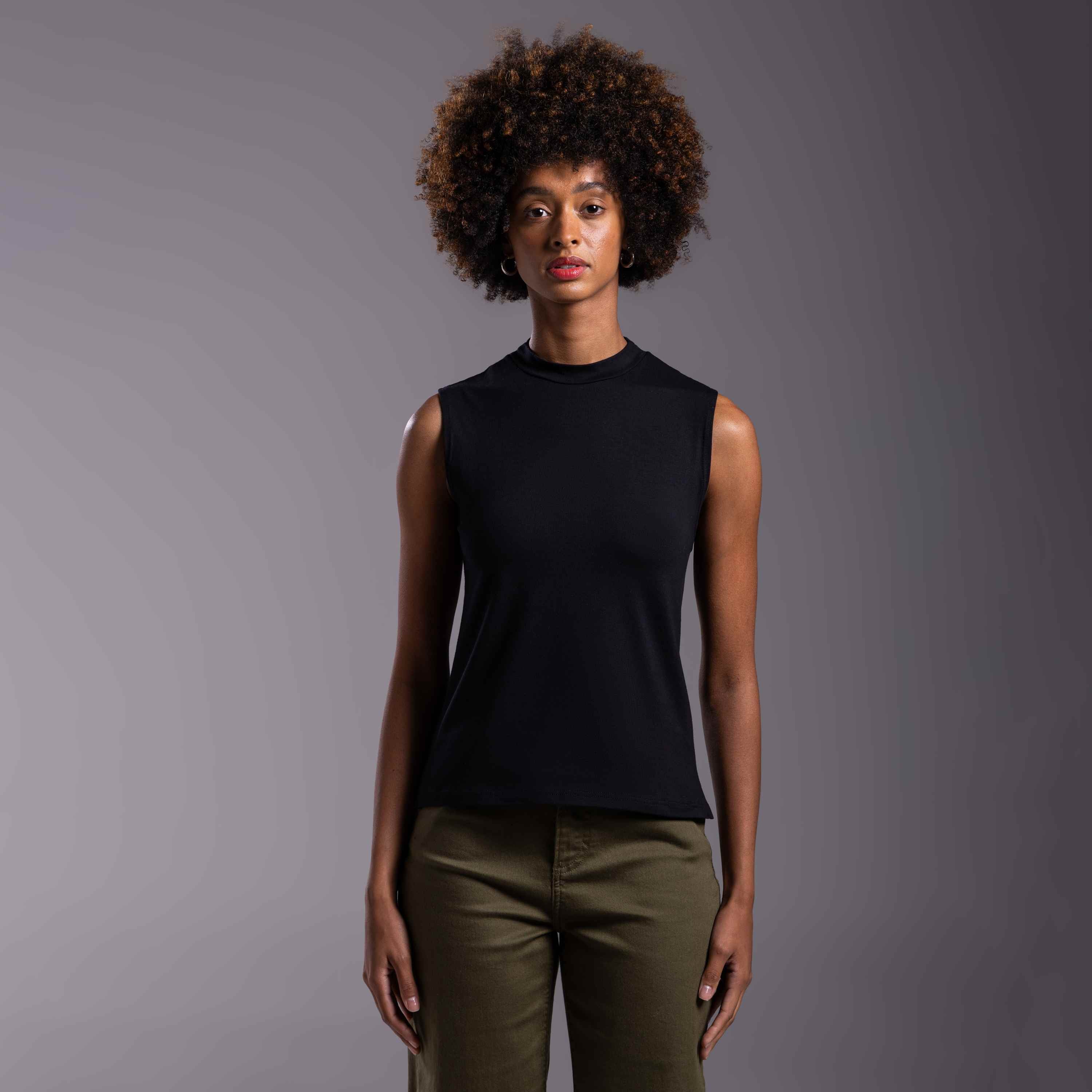 Regata Tech Anti Odor Gola Alta Feminina - Preto