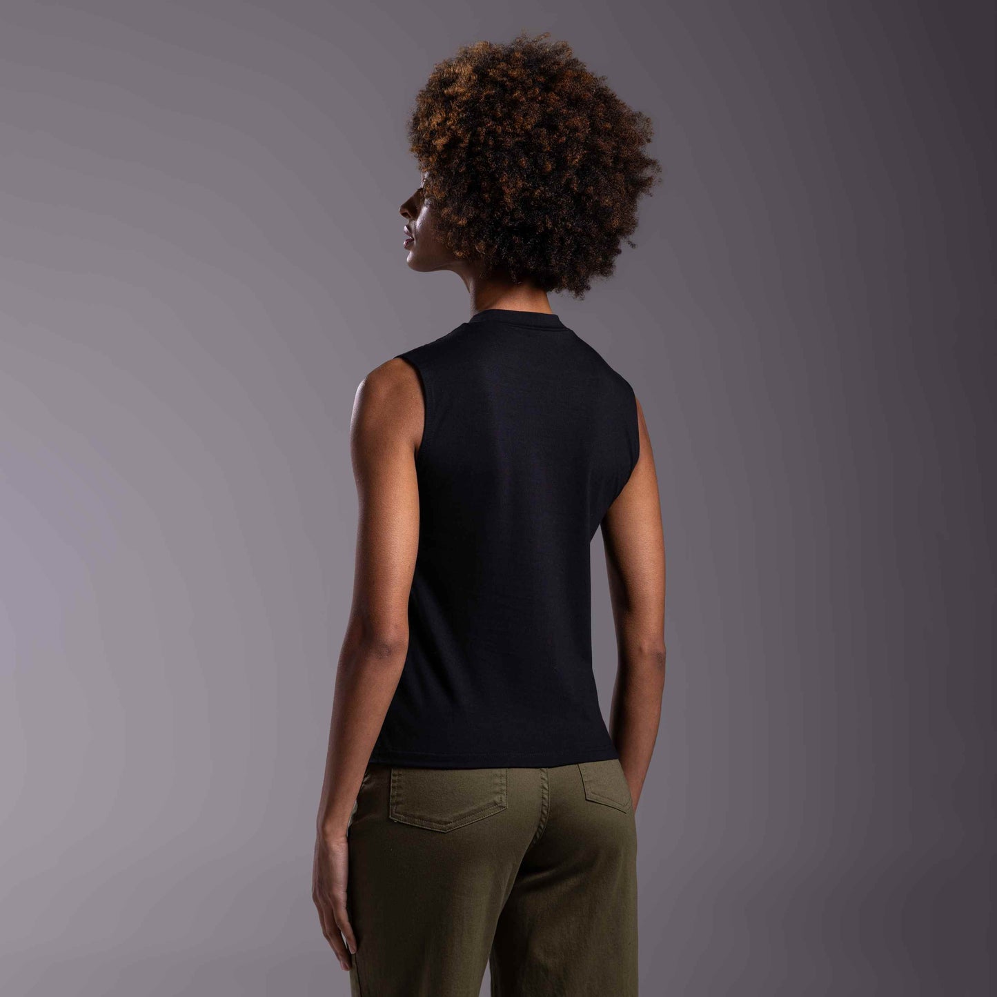 Regata Tech Anti Odor Gola Alta Feminina - Preto