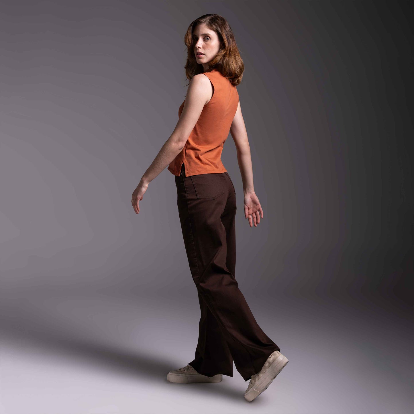 Regata Tech Anti Odor Gola Alta Feminina - Ferrugem