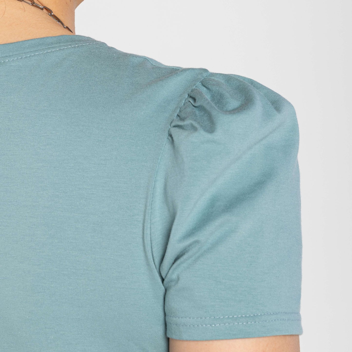 Camiseta Comfort Manga Bufante - Verde Hortelã