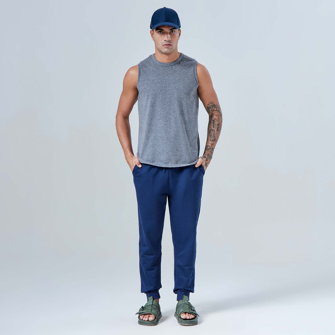 Calça Jogger Moletom Tech Impermeável - Azul Marinho