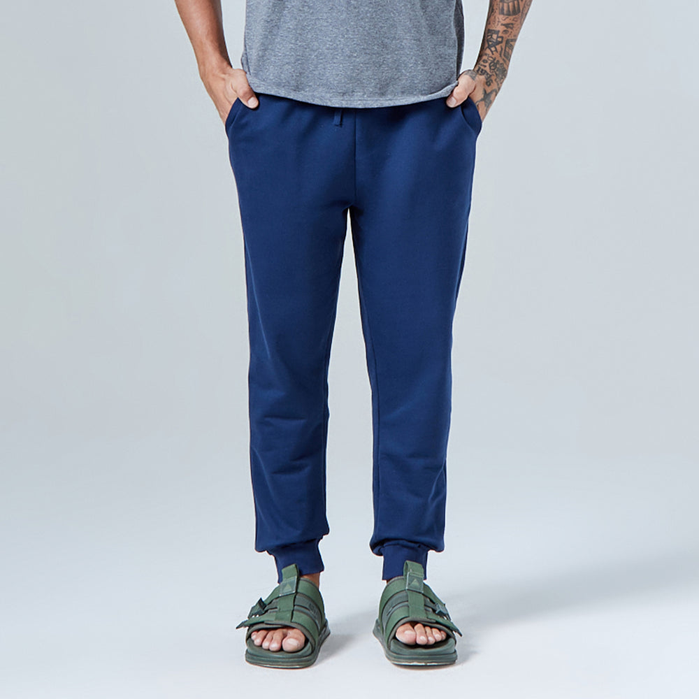 Calça Jogger Moletom Tech Impermeável - Azul Marinho