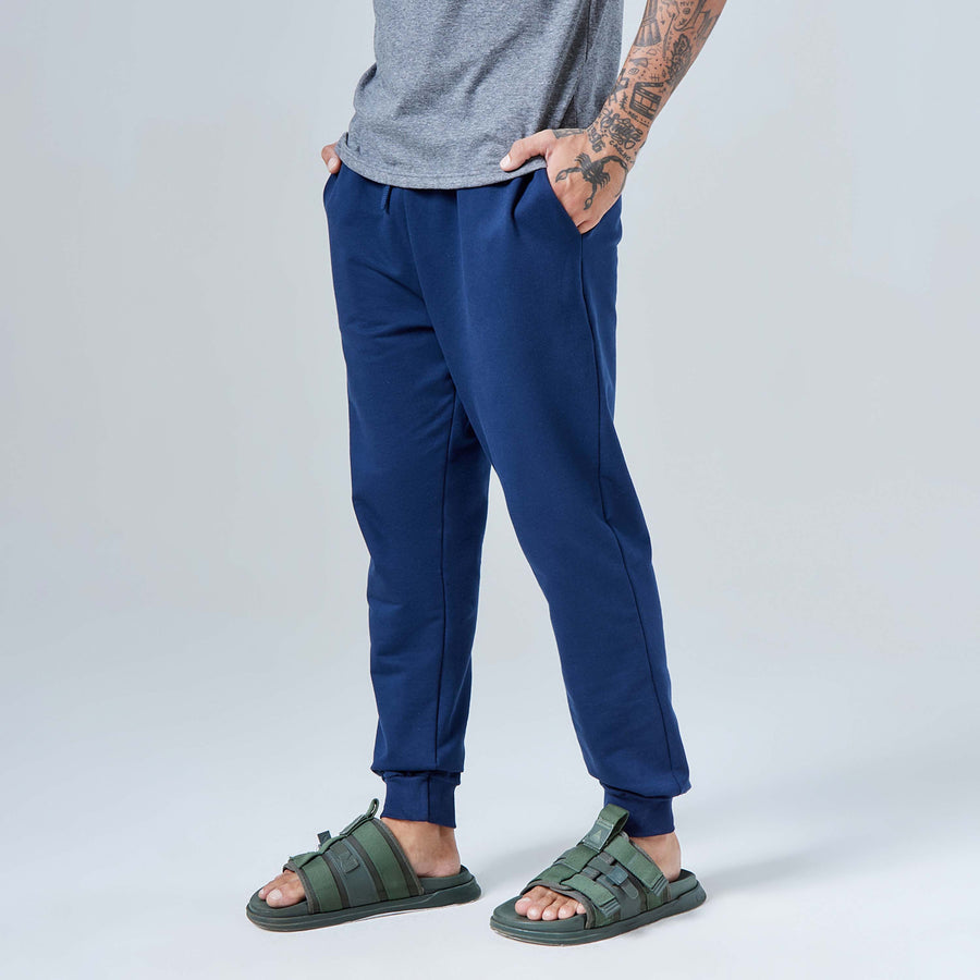 Calça Jogger Moletom Tech Impermeável - Azul Marinho