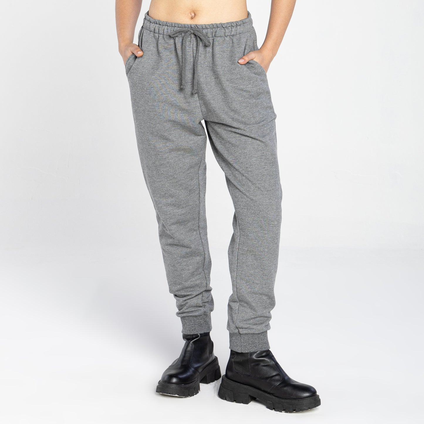 Calça Jogger Moletom Tech Impermeável - Mescla Escuro