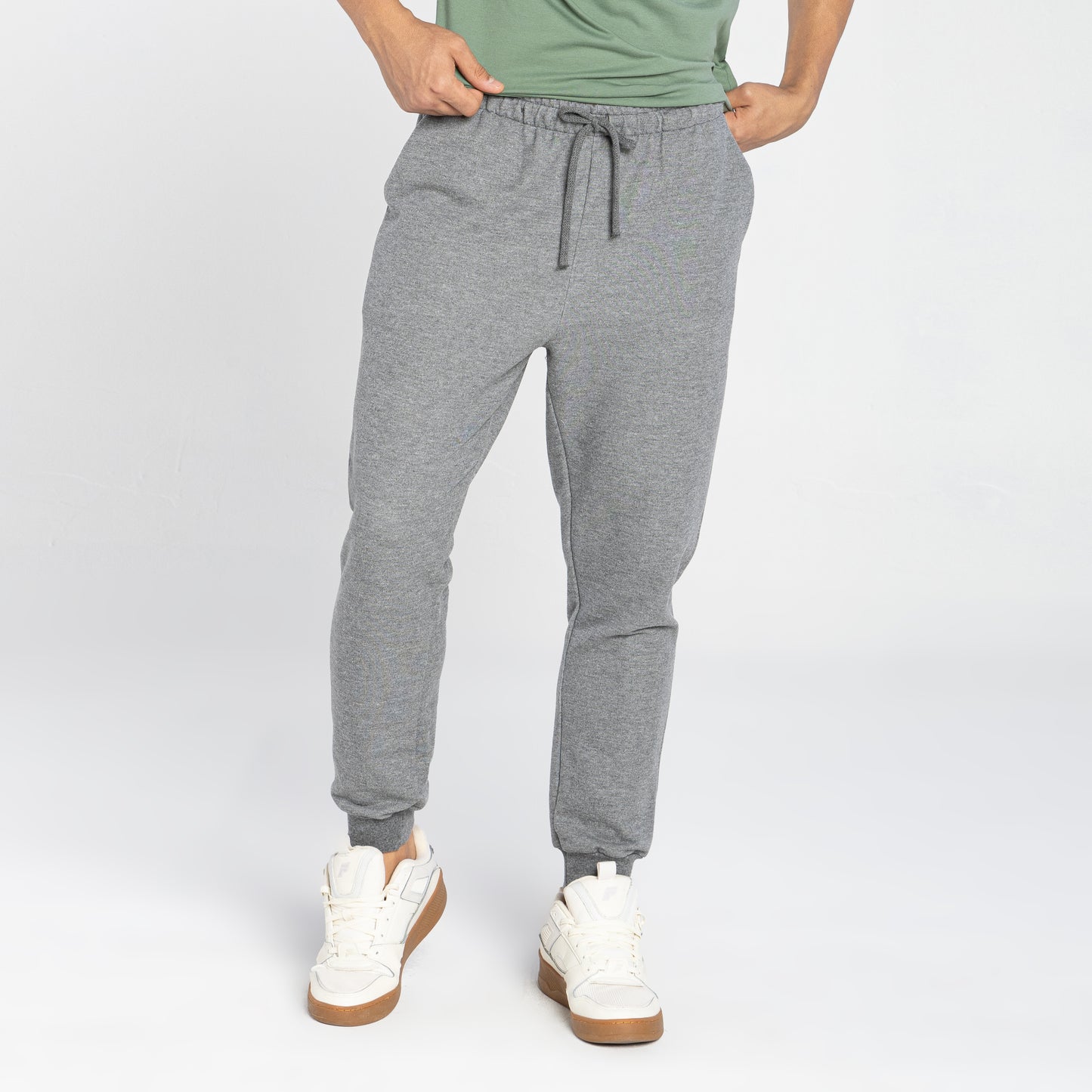 Calça Jogger Moletom Tech Impermeável - Mescla Escuro