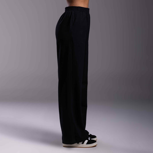 Calça Wide Moletom Tech Impermeável - Preto
