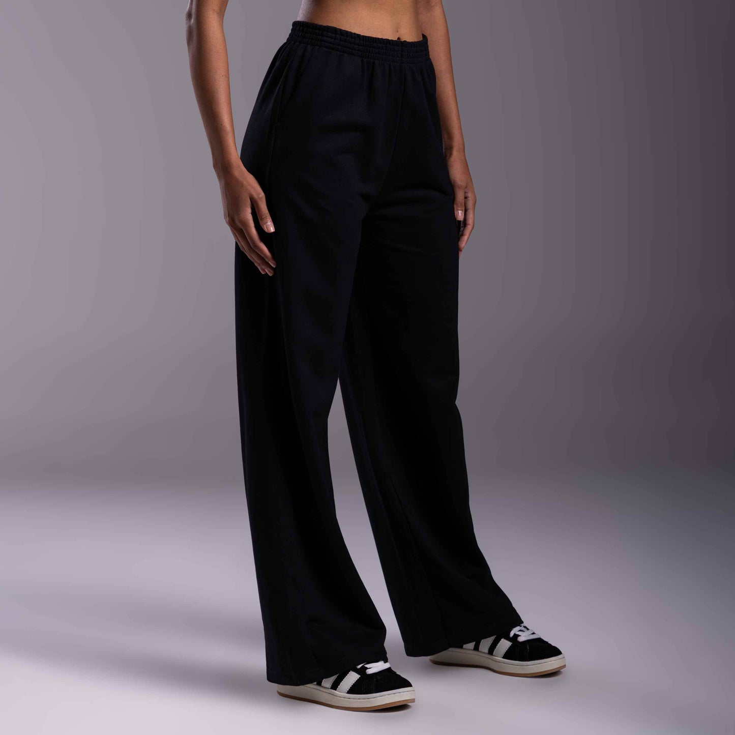 Calça Wide Moletom Tech Impermeável - Preto