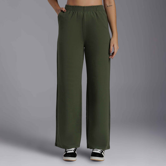 Calça Wide Moletom Tech NoLiquid - Verde Figo