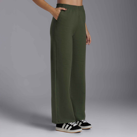 Calça Wide Moletom Tech NoLiquid - Verde Figo