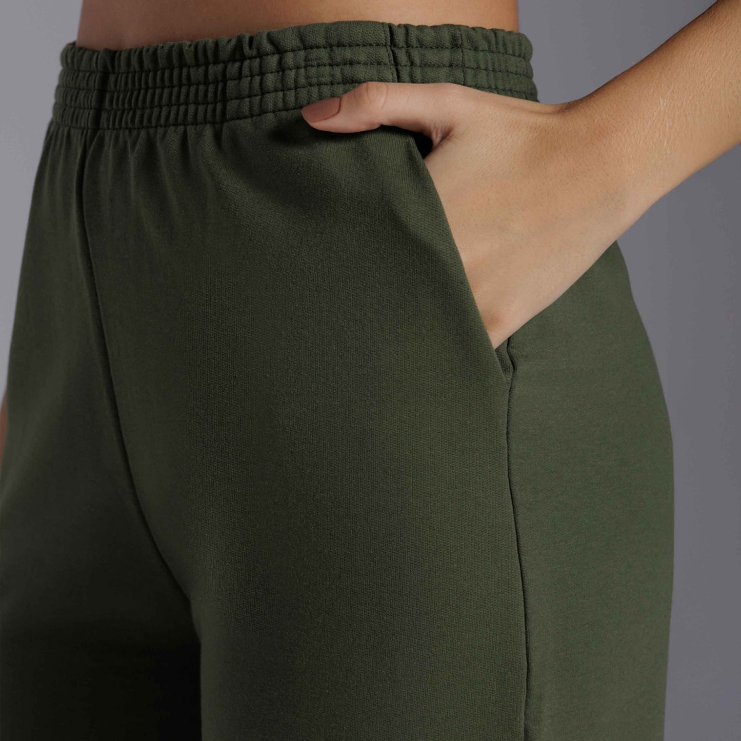 Calça Wide Moletom Tech NoLiquid - Verde Figo