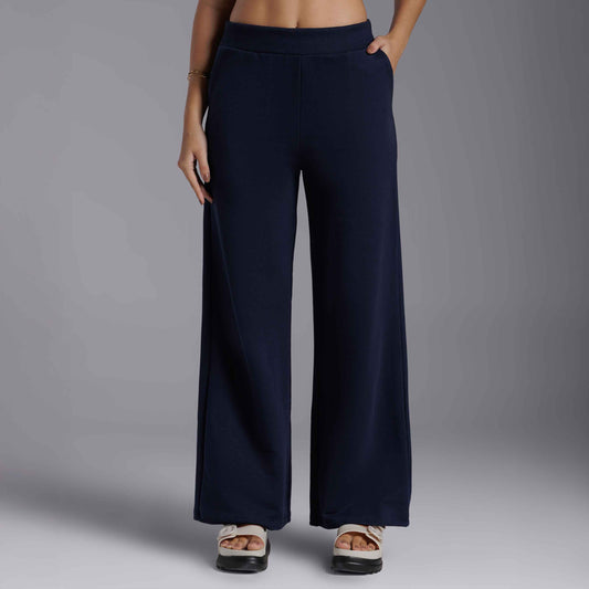 Calça Wide Moletom Tech NoLiquid - Azul Marinho