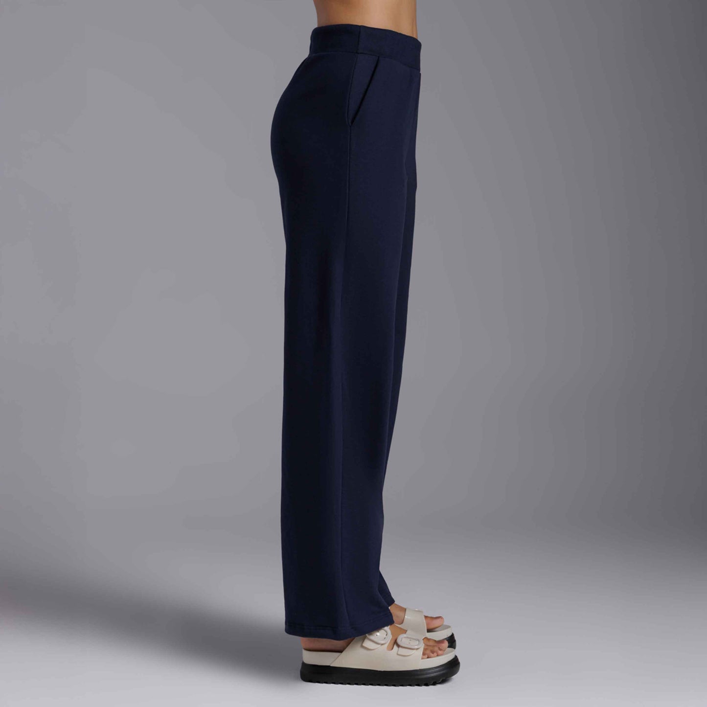 Calça Wide Moletom Tech NoLiquid - Azul Marinho