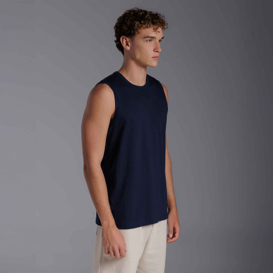 Regata Tech Anti Odor Masculina - Azul Marinho