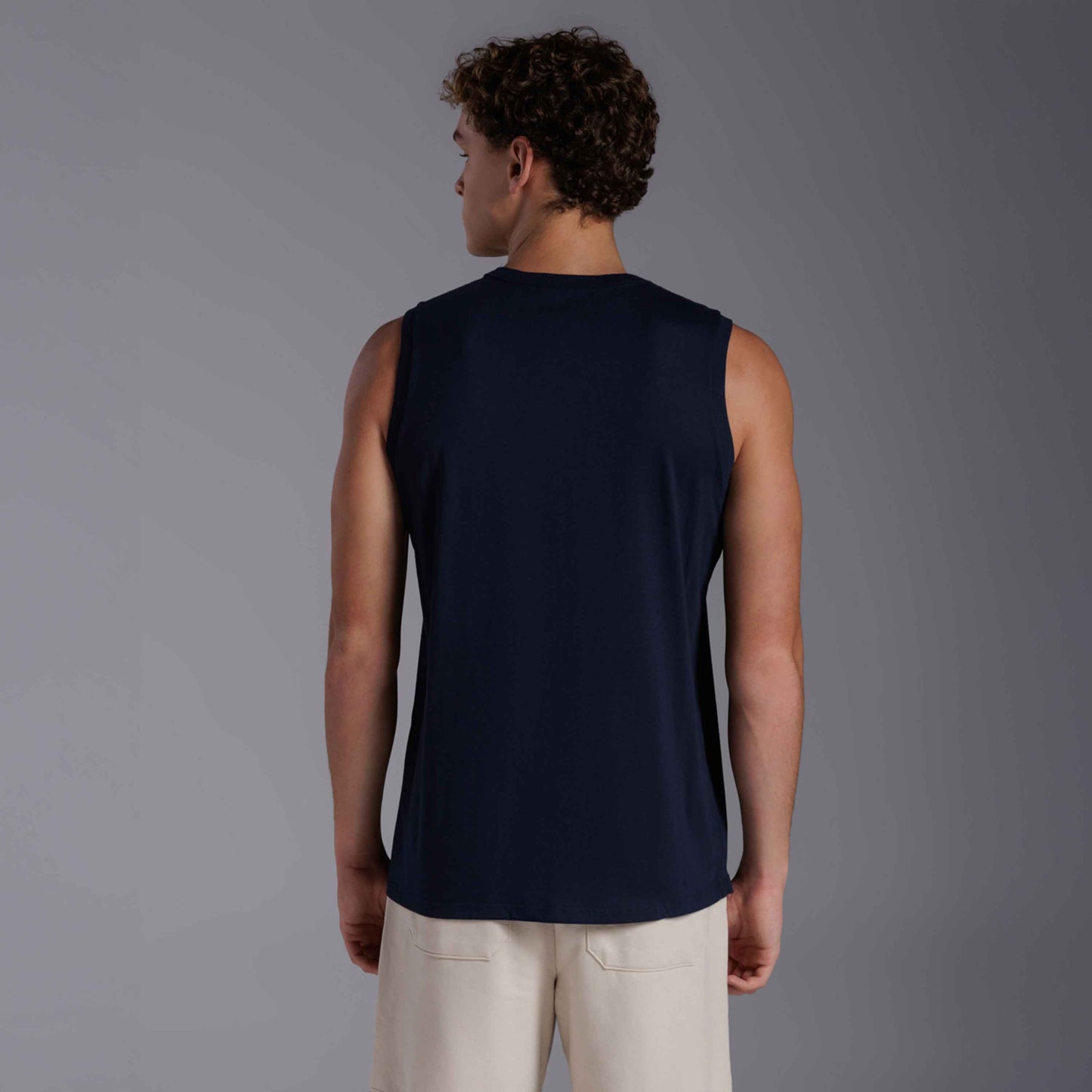 Regata Tech Anti Odor Masculina - Azul Marinho