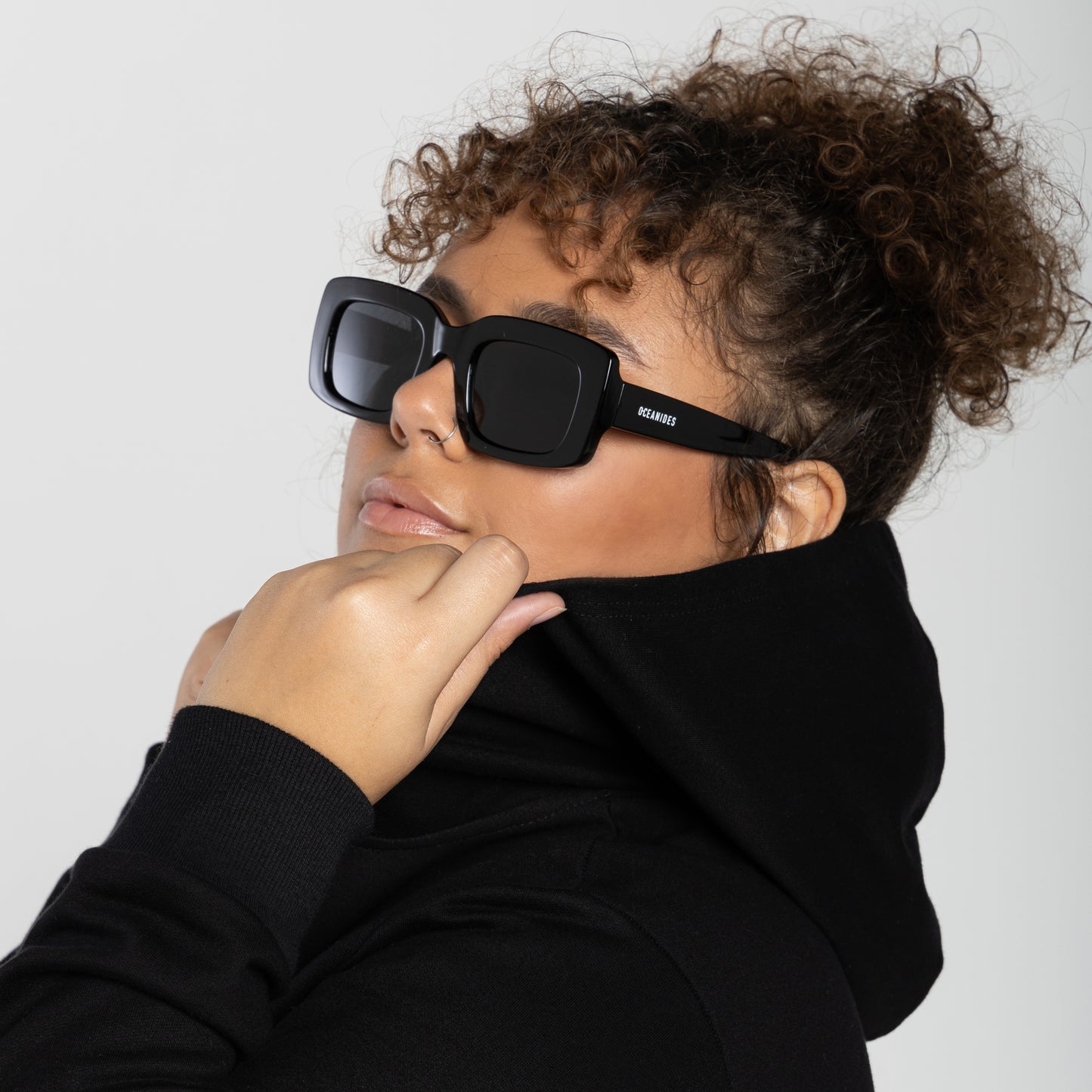 Jaqueta Moletom Tech Impermeável Capuz Plus Feminina - Preto