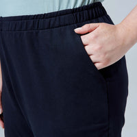 Calça Reta Moletom Comfort Plus Feminina - Preto