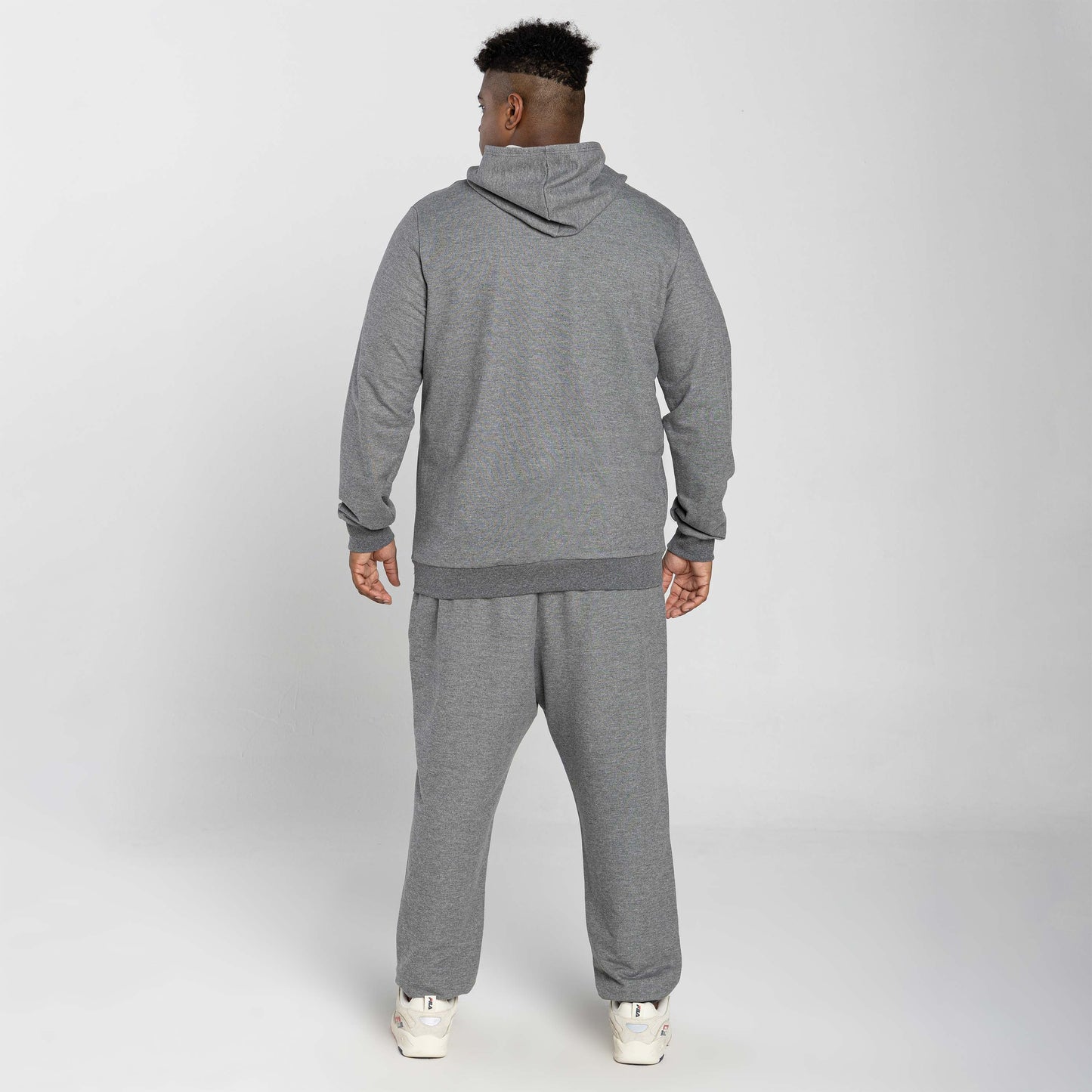 Jaqueta Moletom Tech Impermeável Capuz Plus Masculina - Mescla Escuro