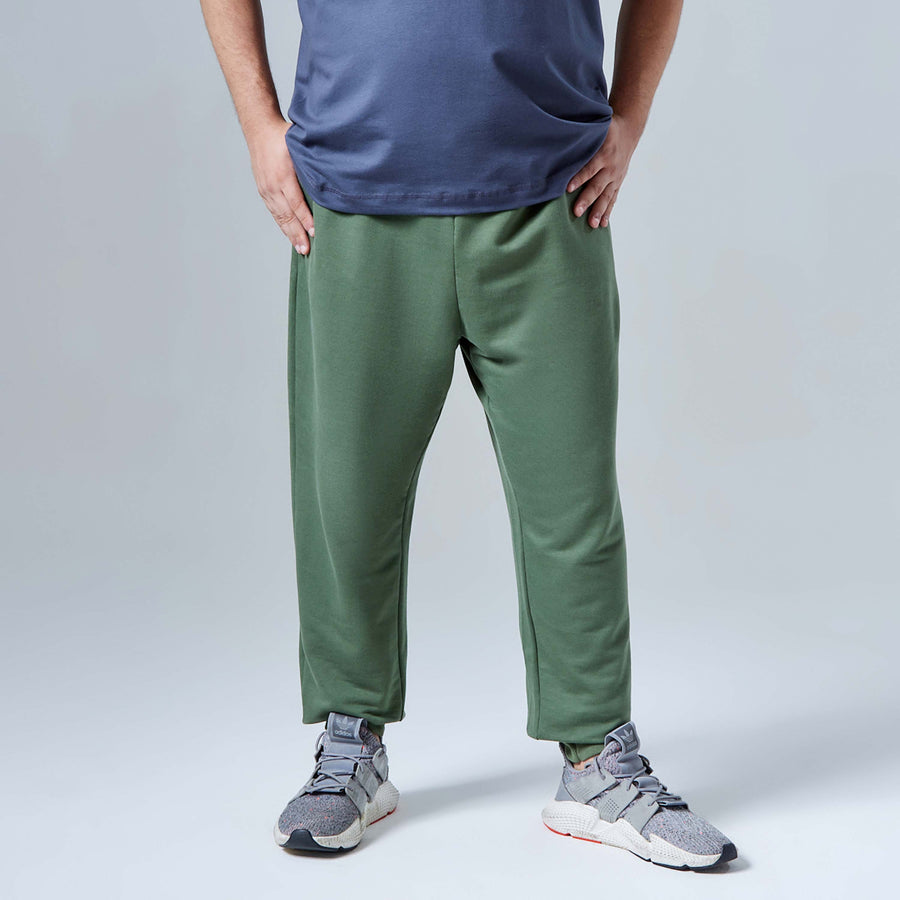 Calça Jogger Moletom Tech Impermeável Plus Masculina - Verde Figo