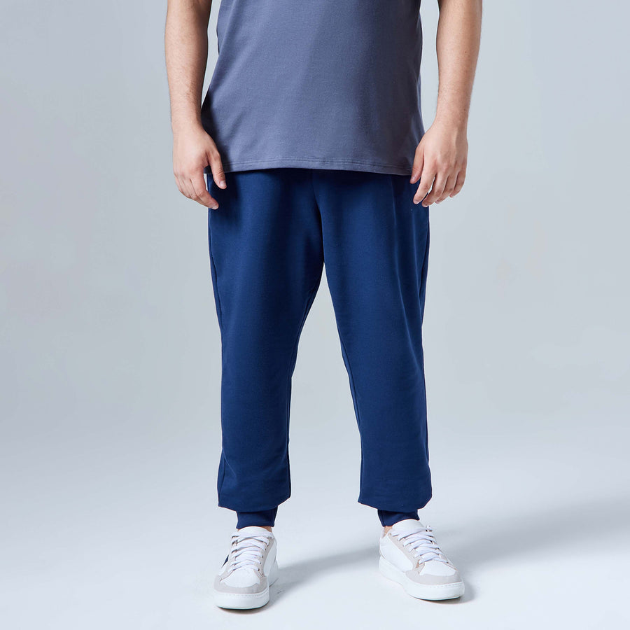 Calça Jogger Moletom Tech Impermeável Plus Masculina - Azul Marinho