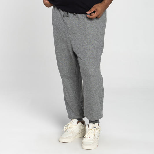 Calça Jogger Moletom Tech Impermeável Plus Masculina - Mescla Escuro