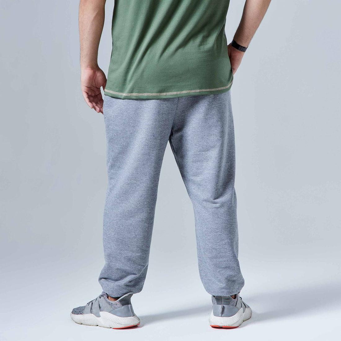 Calça Jogger Moletom Tech Impermeável Plus Masculina - Mescla Escuro