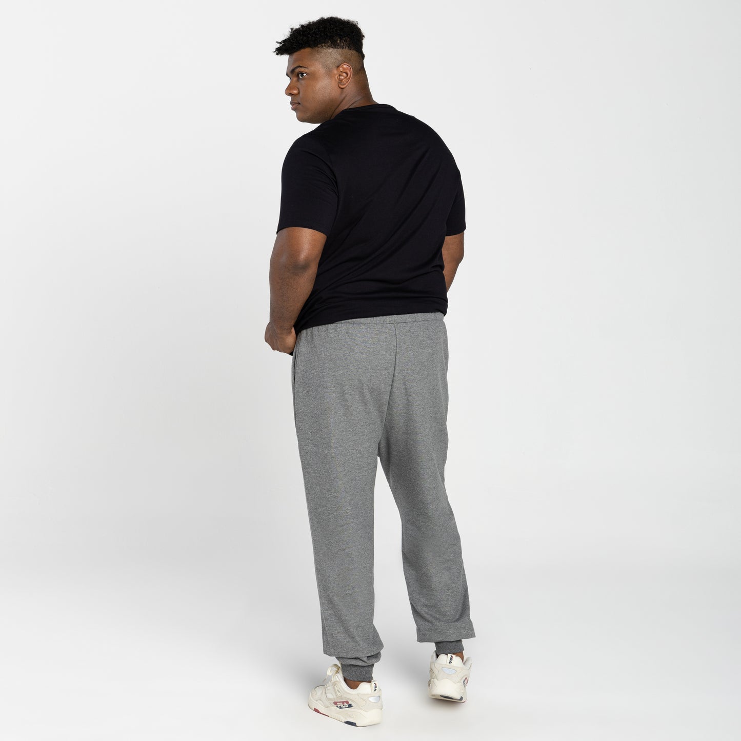 Calça Jogger Moletom Tech Impermeável Plus Masculina - Mescla Escuro