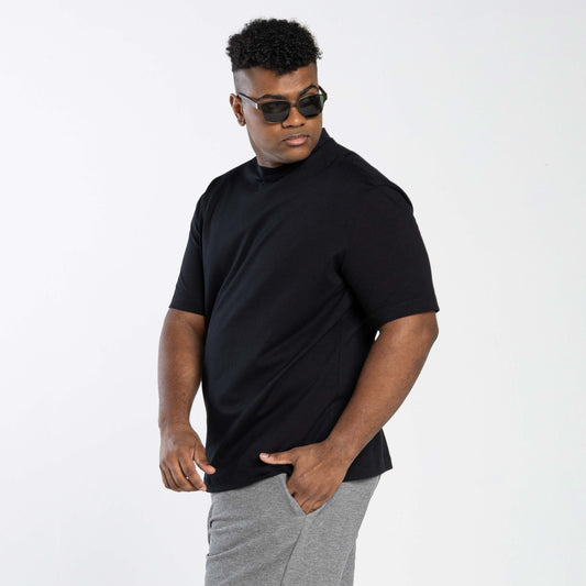 Tech T-Shirt Comfort Anti Odor Gola Alta Plus Masculina - Preto