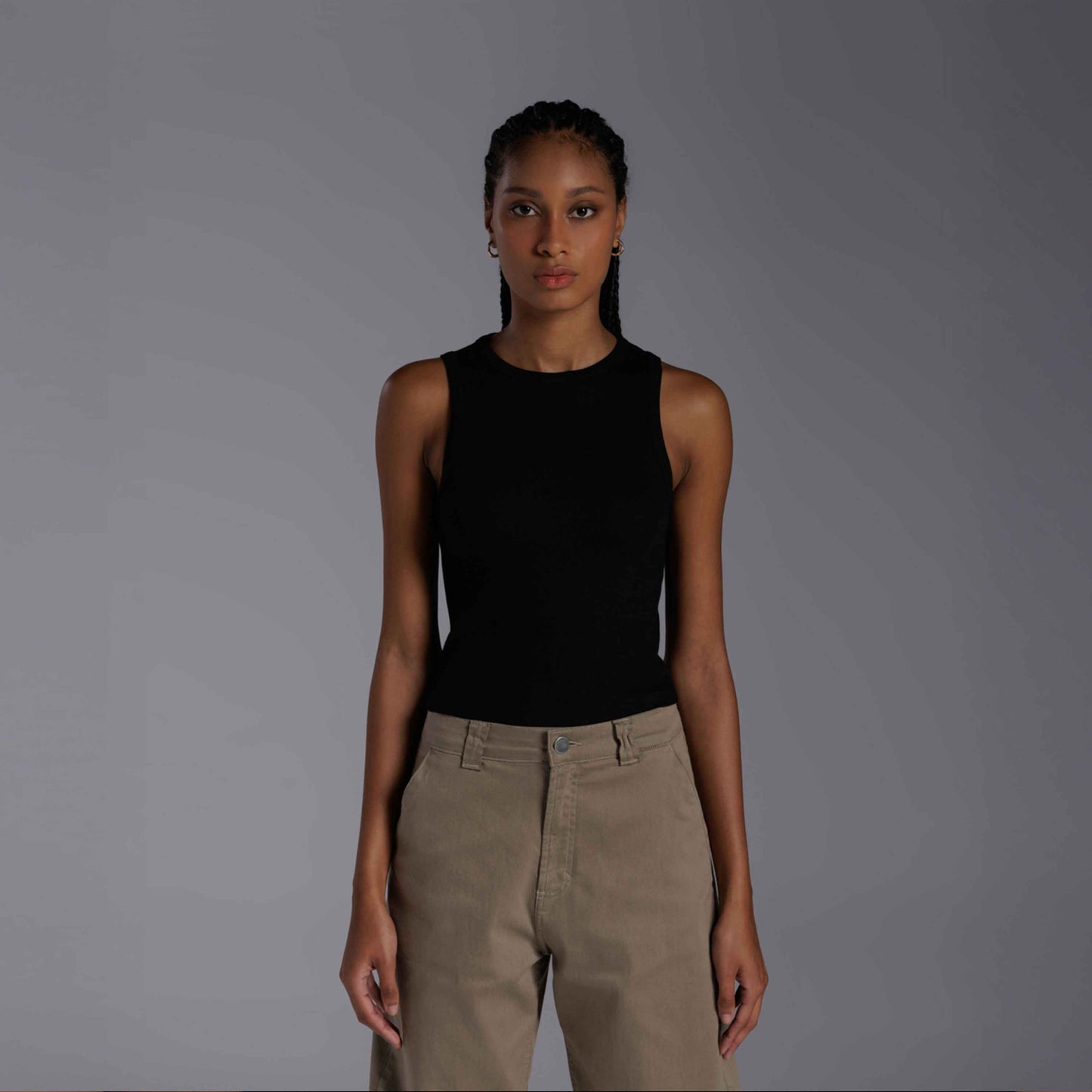 Cropped Ribana Tech Anti Odor Feminino - Preto