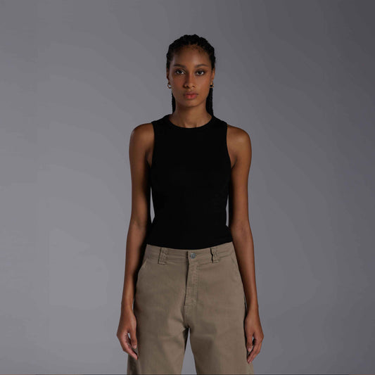Cropped Ribana Tech Anti Odor Feminino - Preto